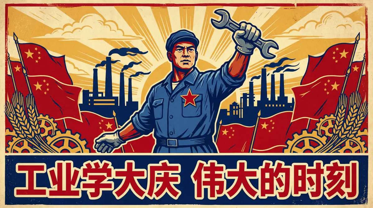 钢铁工人宣传画 - 51吃瓜 劳模风采
